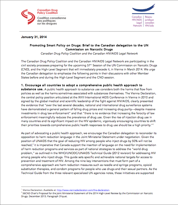 Promoting Smart Policy on Drugs