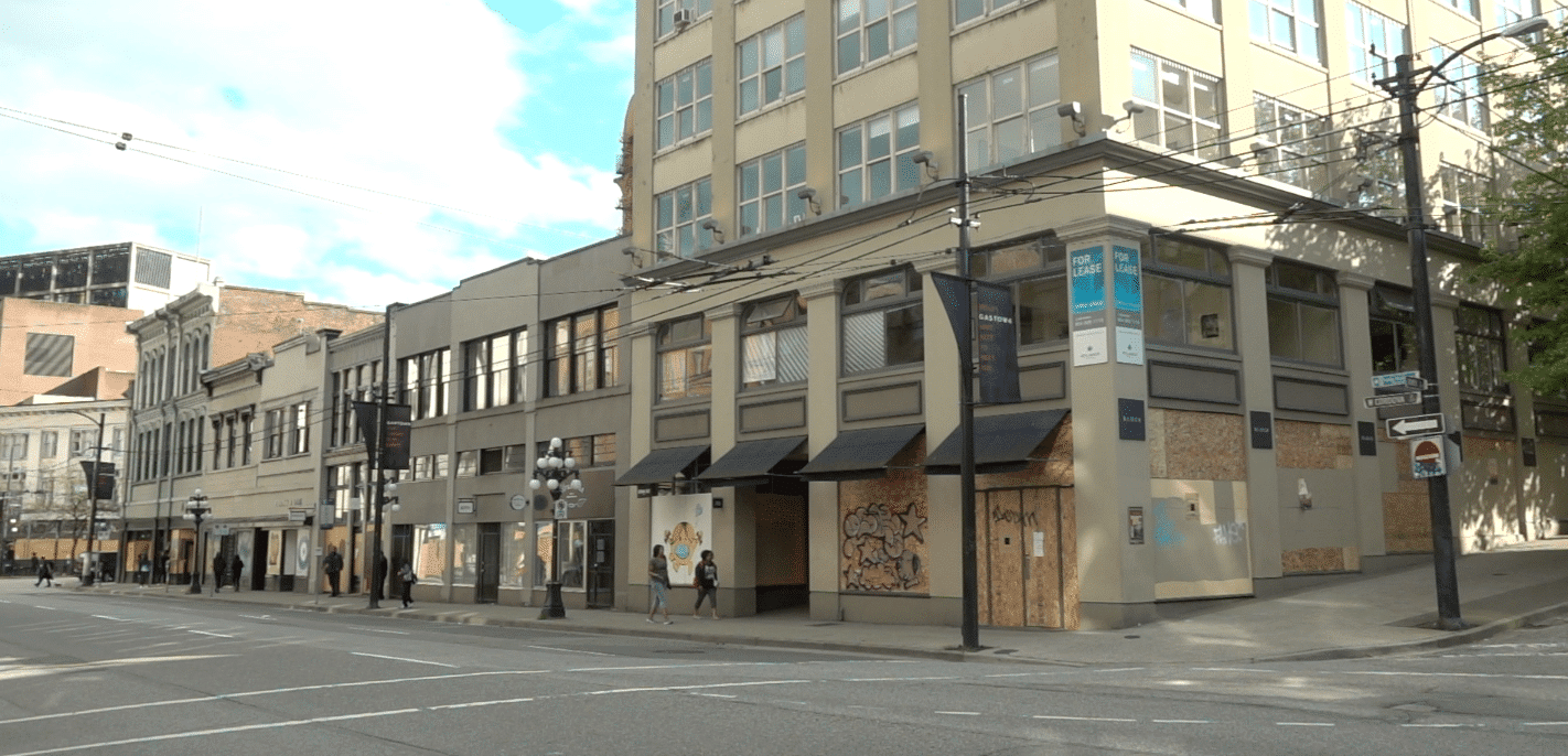 An deserted Vancouver street