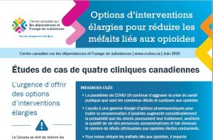 Options d’interventions élargies pour réduire les méfaits liés aux opioïdes