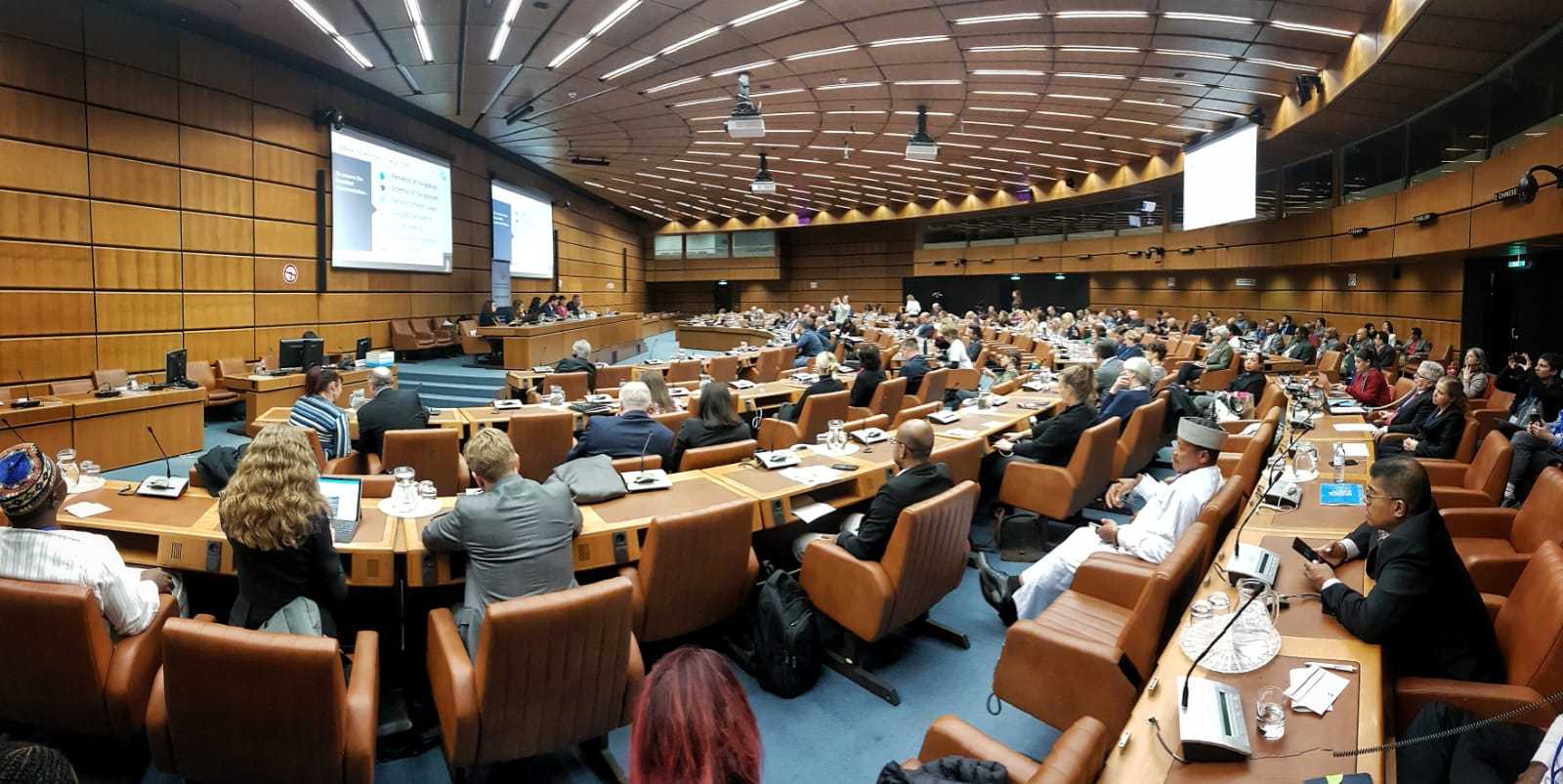 People seated in an auditorium at CND 2020