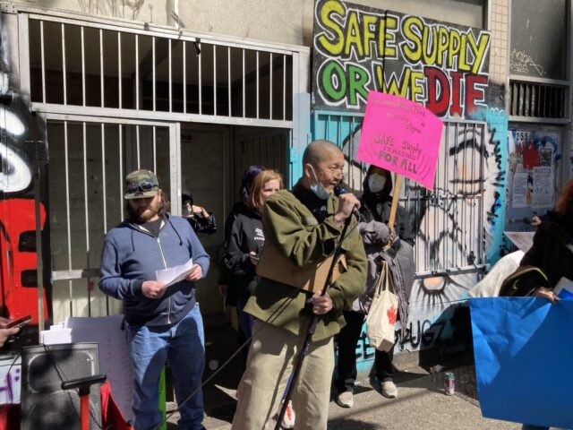 members of the Drug User Liberation Front (DULF), along with its supporters, held a march and digital press conference. Drug User Liberation Front (DULF) and Coalition of Peers Dismantling the Drug War (CPDDW) held a march and digital press conference on April 14, 2022.