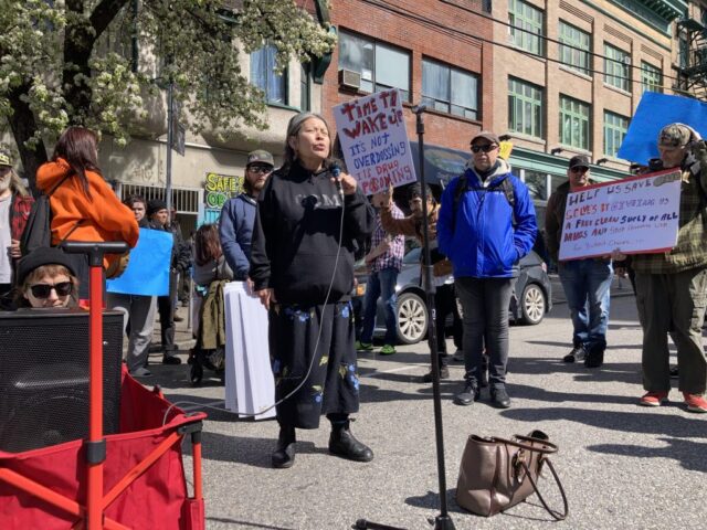 IMG_0796 Drug User Liberation Front (DULF) and Coalition of Peers Dismantling the Drug War (CPDDW) held a march and digital press conference on April 14, 2022.