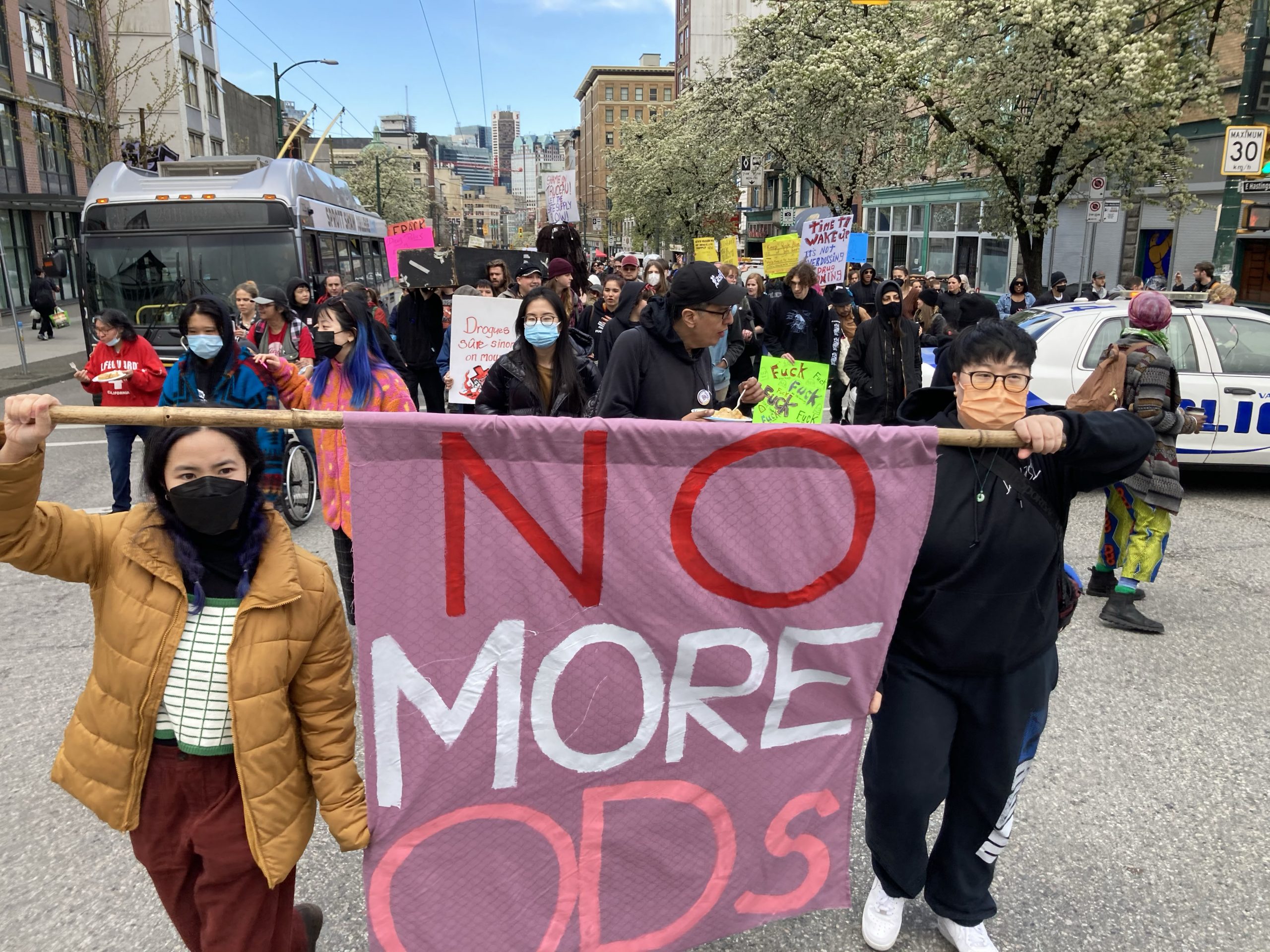 Drug User Liberation Front (DULF) and Coalition of Peers Dismantling the Drug War (CPDDW) held a march and digital press conference on April 14, 2022.